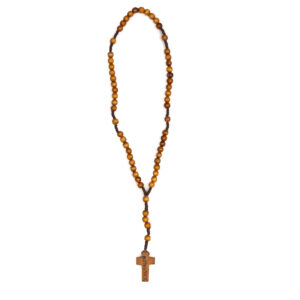 Olivewood Rosary, My Bethlehem Crafts, Handcarved Olivewood from the Holy Land