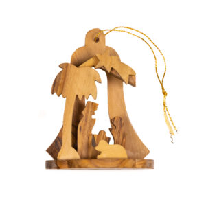 Ornament Nativity, My Bethlehem Crafts, Handcarved Olivewood from the Holy Land