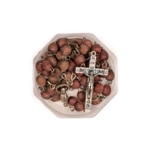 Rosary with Picture Case, My Bethlehem Crafts, Handcarved Olivewood from the Holy Land