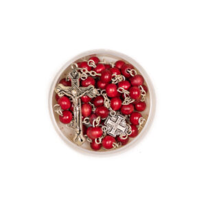 Rosary with Picture Case, My Bethlehem Crafts, Handcarved Olivewood from the Holy Land