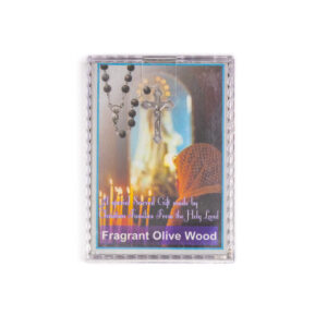 Rosary with Holy Water and Certificate, My Bethlehem Crafts, Handcarved Olivewood from the Holy Land