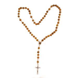 Rosary with Holy Water and Certificate, My Bethlehem Crafts, Handcarved Olivewood from the Holy Land