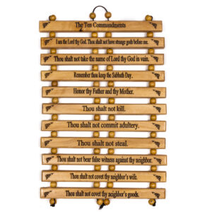 The Ten Commandments, My Bethlehem Crafts, Handcarved Olivewood from the Holy Land